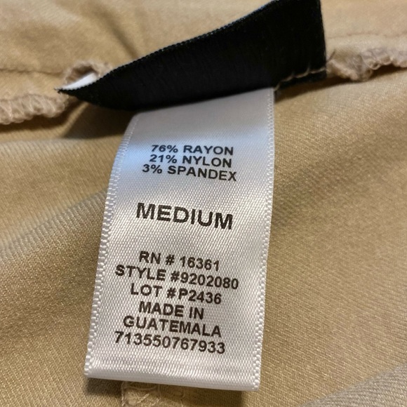 Joe B Beige Straight Leg Pants with Scrunched Top and Side Buttons - Picture 4 of 12